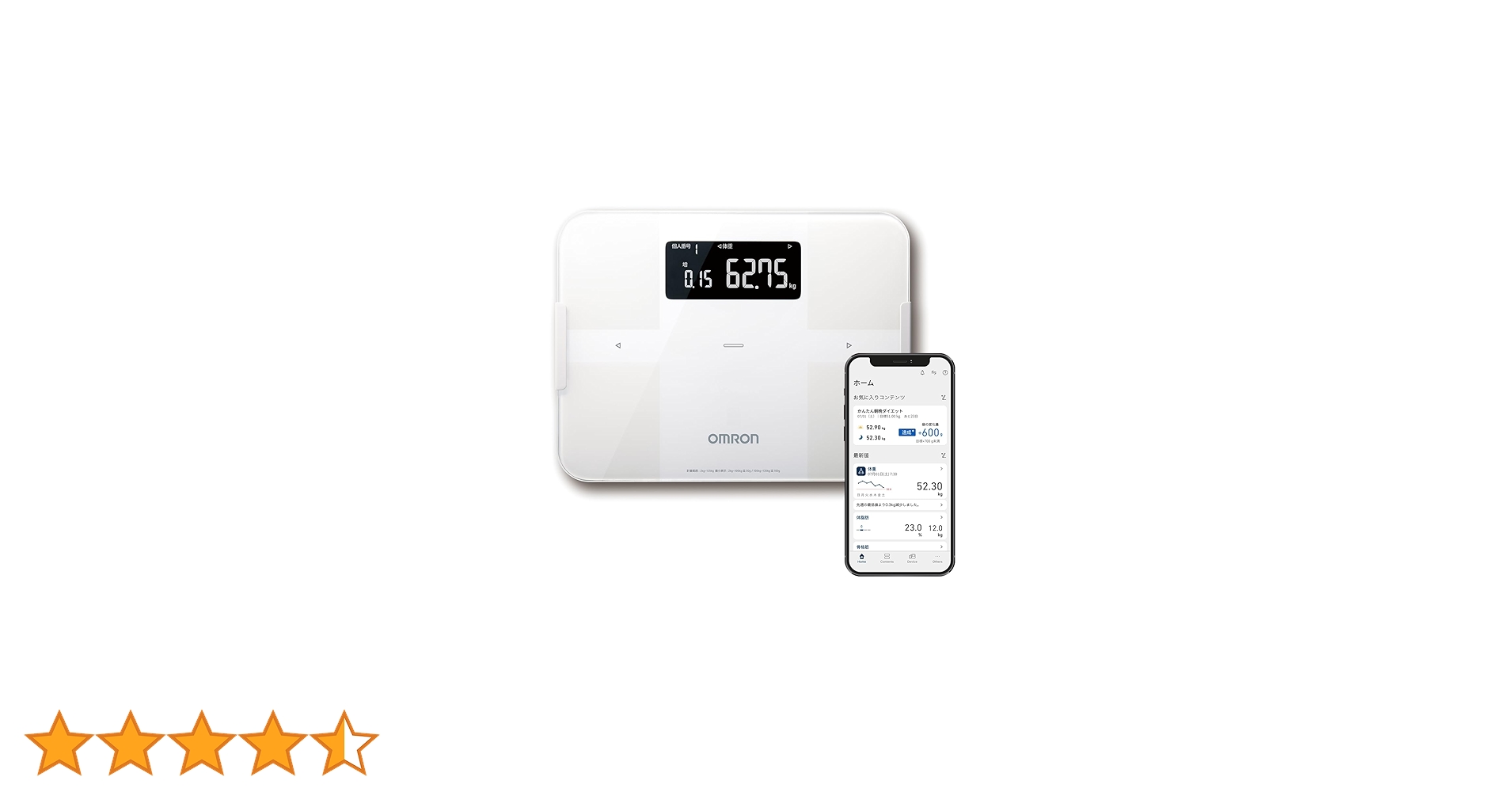 Amazon.co.jp: Omron KRD-603T2-W, Body Composition Meter, White